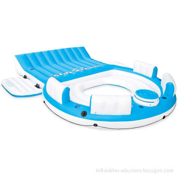 Inflatable Relaxation Island Body Six Person Inflatable Floating Island Inflatable Sport Boats Yacht Dock Thick Inflatable Float